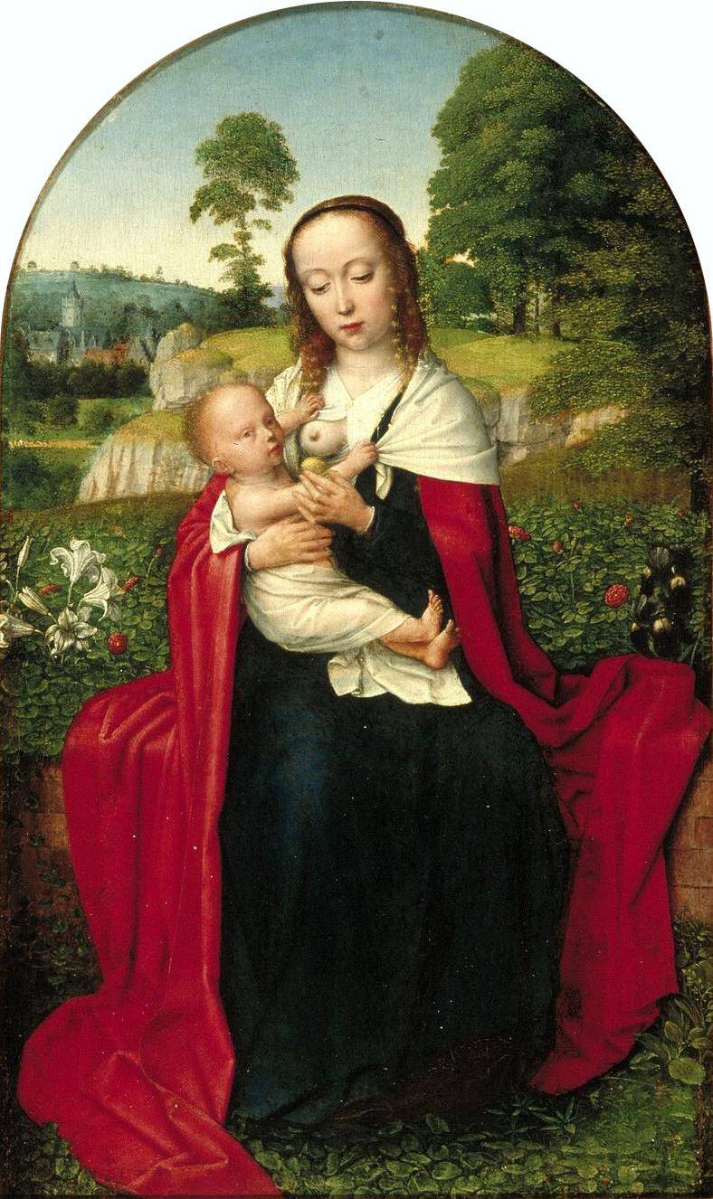 The Virgin and Child in a Landscape - Gerard David