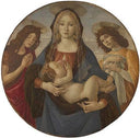 The Virgin and Child with Saint John and an Angel by Sandro Botticelli — hand-painted cultural oil painting reproduction on canvas