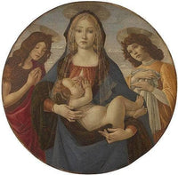 The Virgin and Child with Saint John and an Angel by Sandro Botticelli — hand-painted cultural oil painting reproduction on canvas