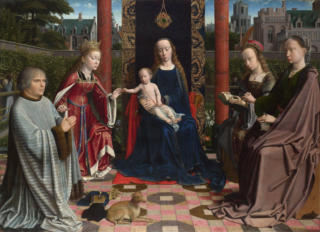 The Virgin and Child with Saints and Donor by Gerard David — hand-painted cultural oil painting reproduction on canvas