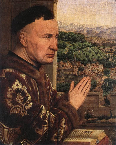 The Virgin of the Chancellor Rolin (detail) in kitchen
