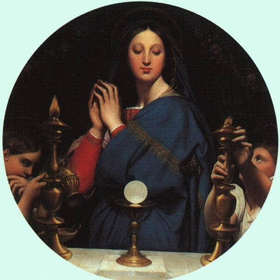 The Virgin of the Host by Jean Auguste Dominique Ingres — oil painting reproduction