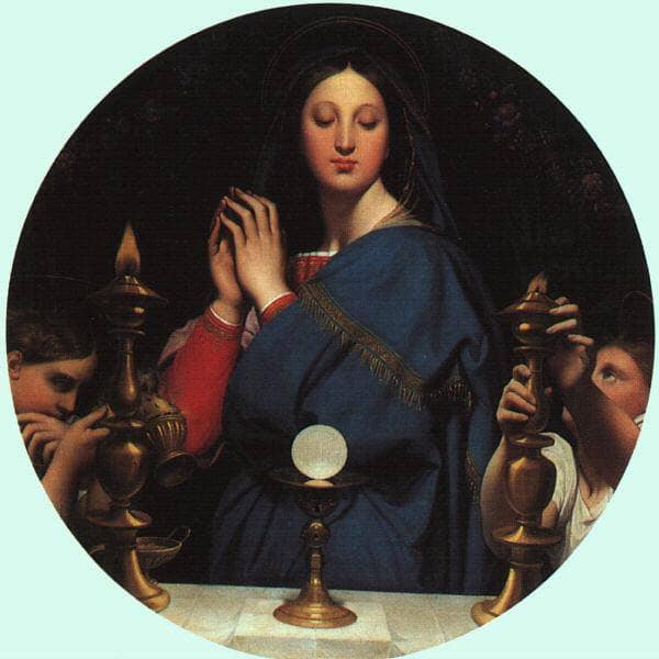 The Virgin of the Host by Jean Auguste Dominique Ingres — hand-painted cultural oil painting reproduction on canvas