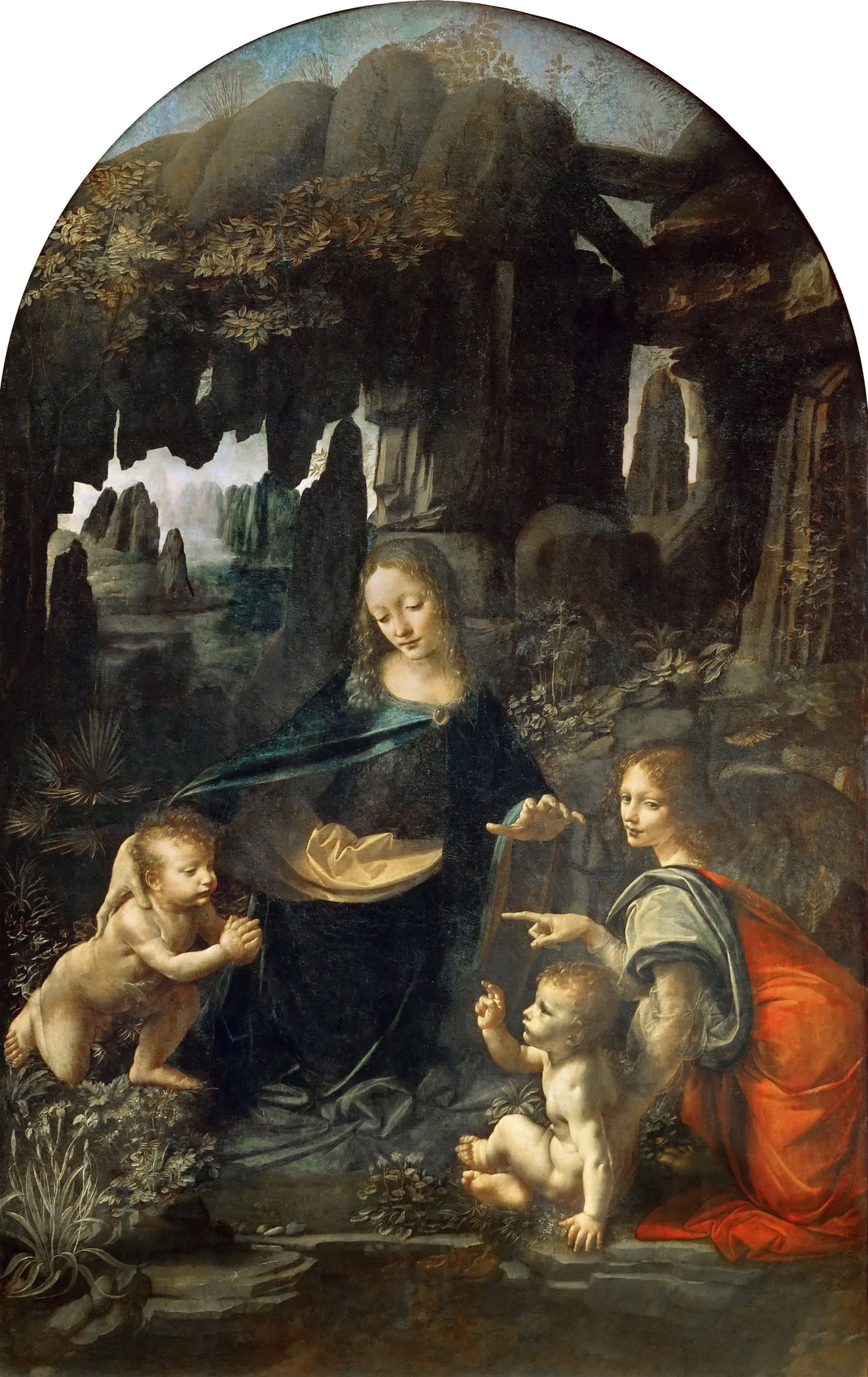 The Virgin of the Rocks by Leonardo da Vinci — hand-painted cultural oil painting reproduction on canvas