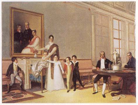 The Viscount of Santarem and his Family - Domingos Sequeira