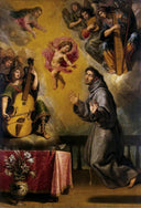 The Vision of St Anthony of Padua by Vicente Carducho — group oil painting wall art, Baroque