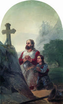 The vow before the Battle of Avarayr by Ivan Aivazovsky — male oil painting wall art, Romanticism