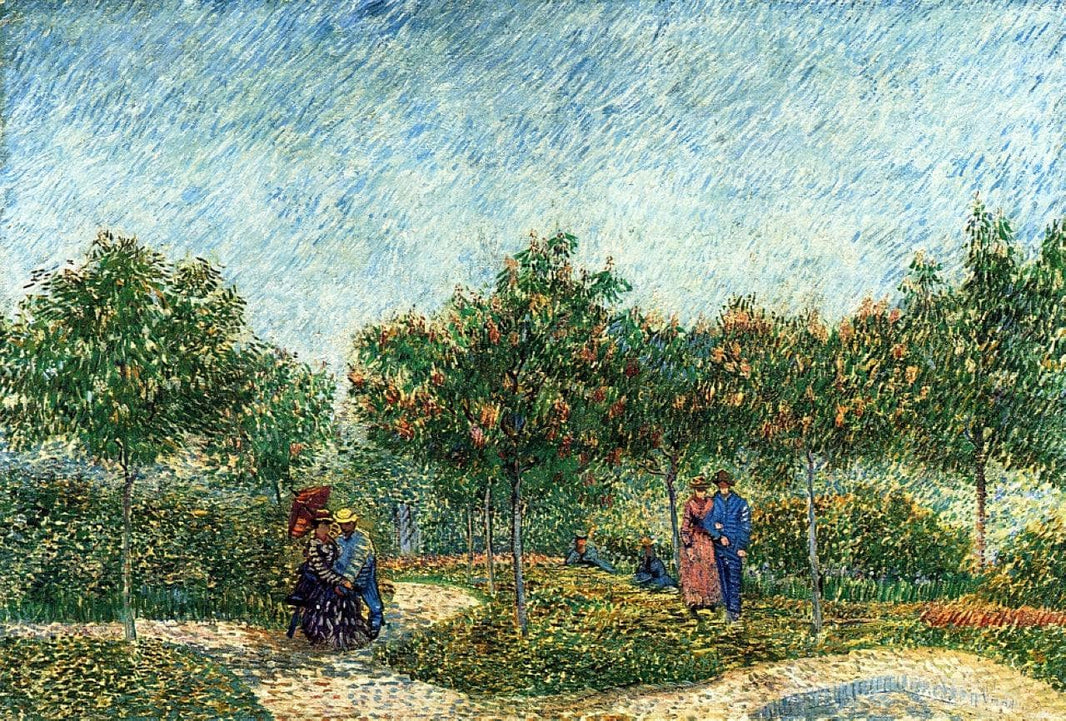 The Voyer d'Argenson Park in Asnieres by Vincent van Gogh — hand-painted botanical oil painting reproduction on canvas