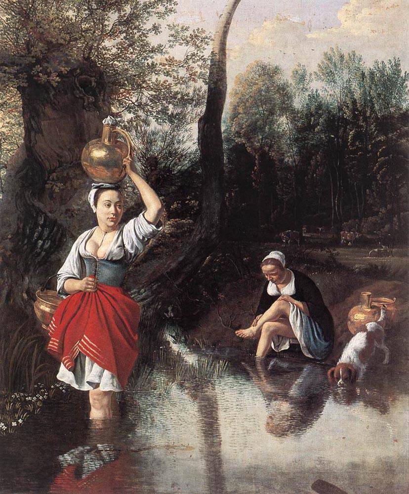 The Wager by Jan Siberechts — hand-painted animal oil painting reproduction on canvas
