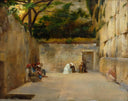 The Wailing Wall, Jerusalem by Théodore Ralli — hand-painted architectural oil painting reproduction on canvas