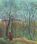 The Walk in the Forest by Henri Rousseau — hand-painted botanical oil painting reproduction on canvas