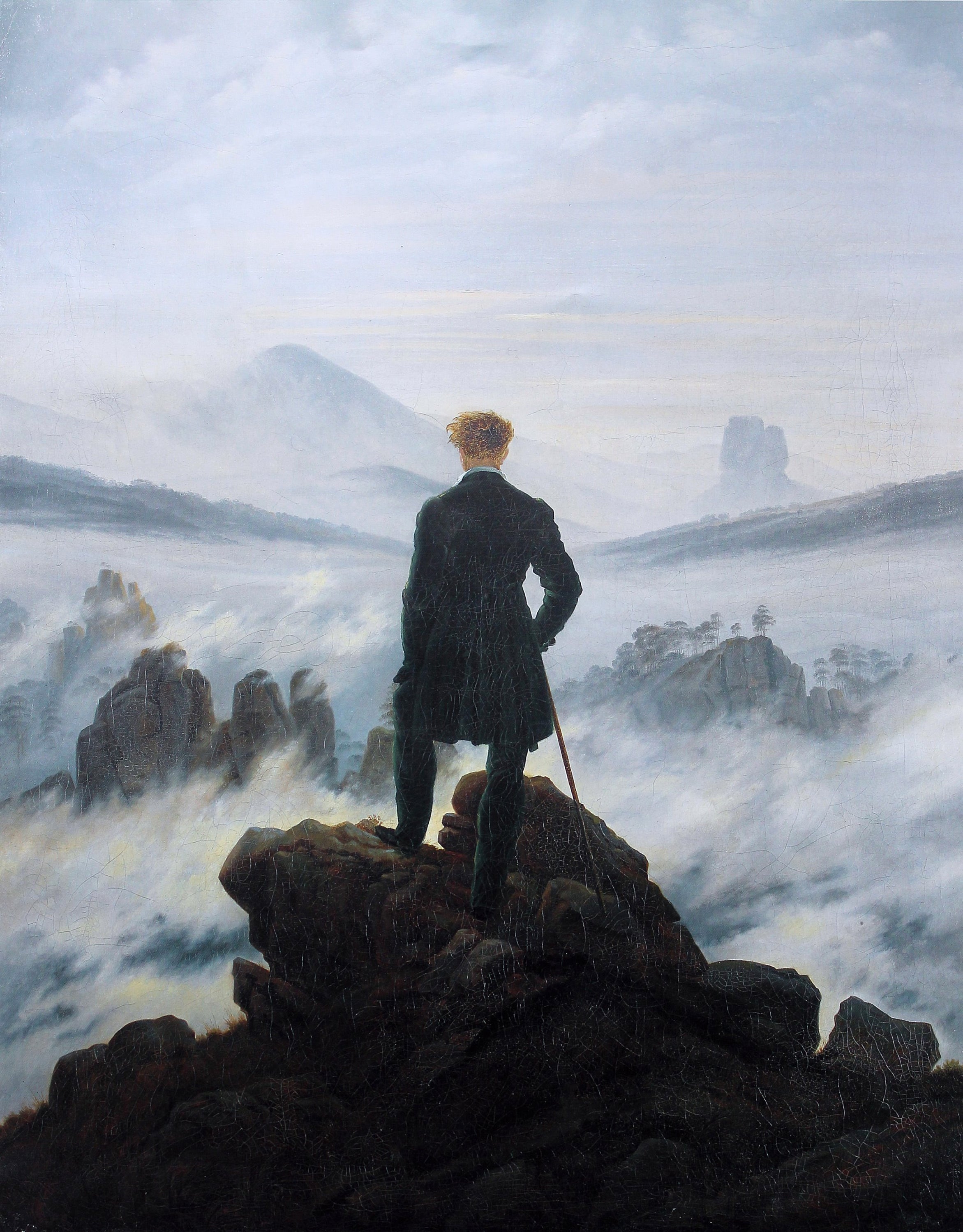 The Wanderer Above the Sea of Fog - Caspar David Friedrich