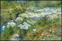 The Water Garden by Childe Hassam — hand-painted botanical oil painting reproduction on canvas