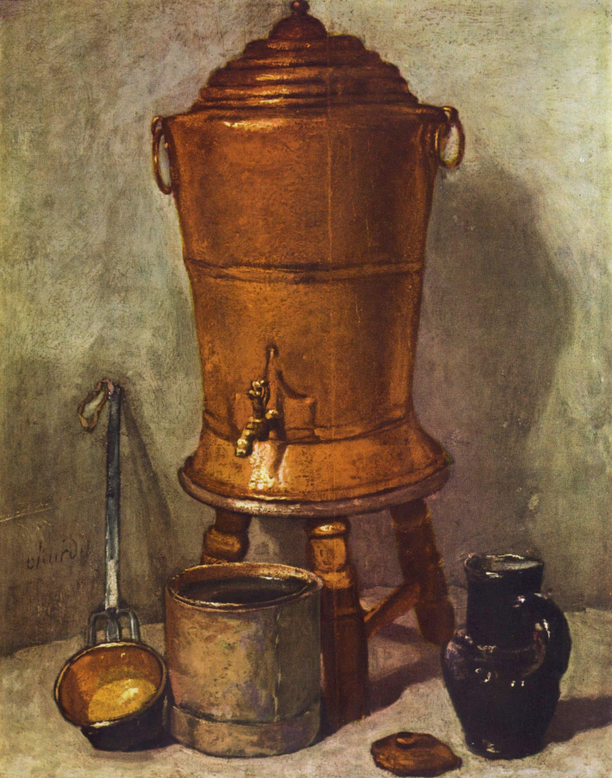 The Water Tank (Copper Urn) - Jean-Baptiste-Simeon Chardin