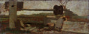 The water wheel [sketch] by Silvestro Lega, rural oil painting wall art, Realism