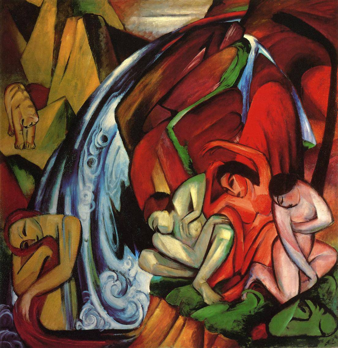 The Waterfall - Franz Marc