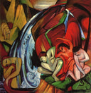 The Waterfall by Franz Marc — hand-painted abstract oil painting reproduction on canvas