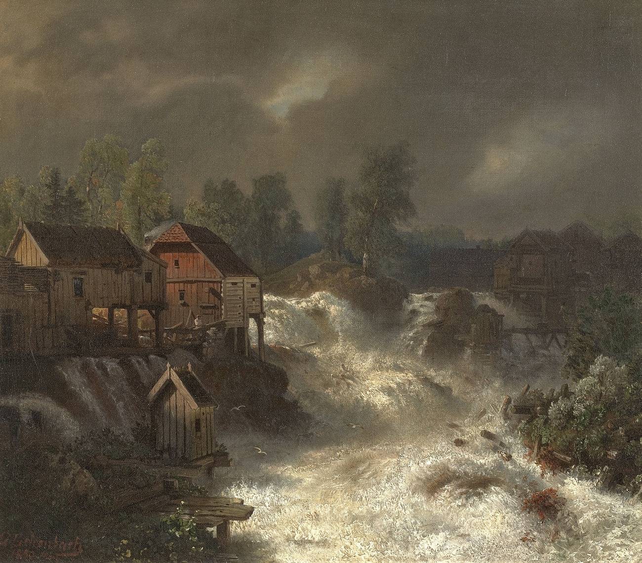 The Waterfalls of Trollhättan in Sweden - Andreas Achenbach