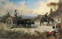 The watering place by Anton Romako — rural oil painting wall art, Realism