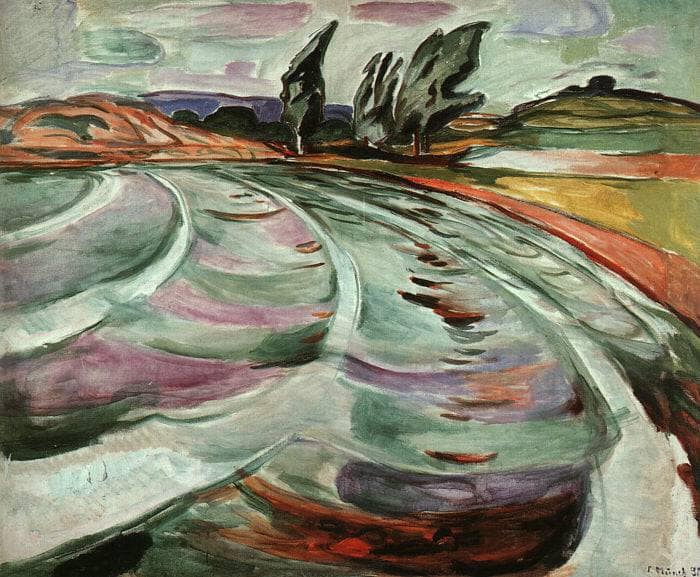 The Wave by Edvard Munch — hand-painted abstract oil painting reproduction on canvas