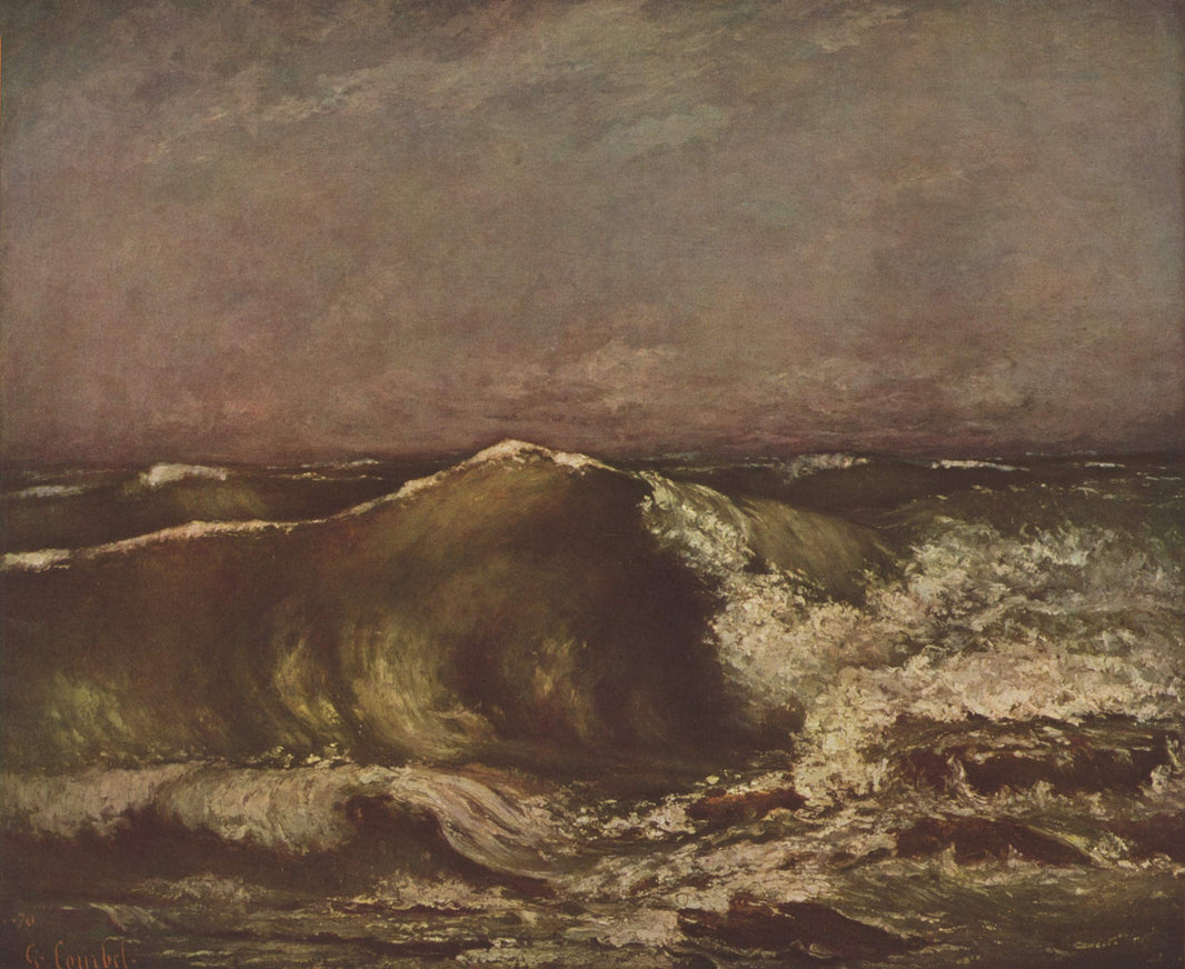The Wave by Gustave Courbet — hand-painted landscape oil painting reproduction on canvas