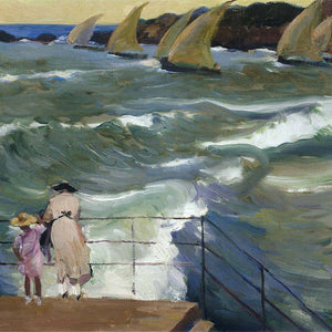 The Waves at San Sebastian by Joaquín Sorolla — Oil Painting Reproduction