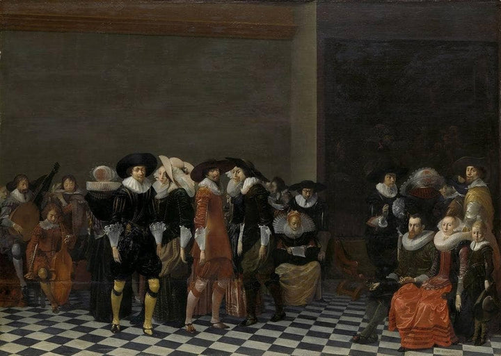 The Wedding Party by Willem Cornelisz Duyster — hand-painted portrait oil painting reproduction on canvas