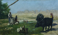 The Well by Sevket Dag — hand-painted animal oil painting reproduction on canvas