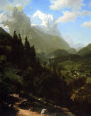 The Wetterhorn by Albert Bierstadt — hand-painted botanical oil painting reproduction on canvas