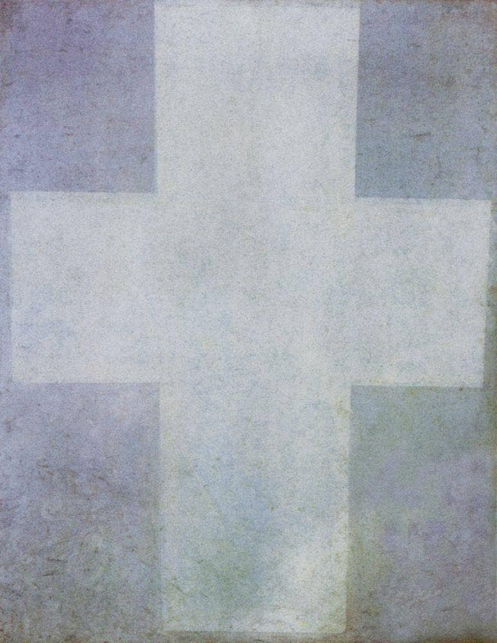 The White Cross by Kazimir Malevich — hand-painted abstract oil painting reproduction on canvas