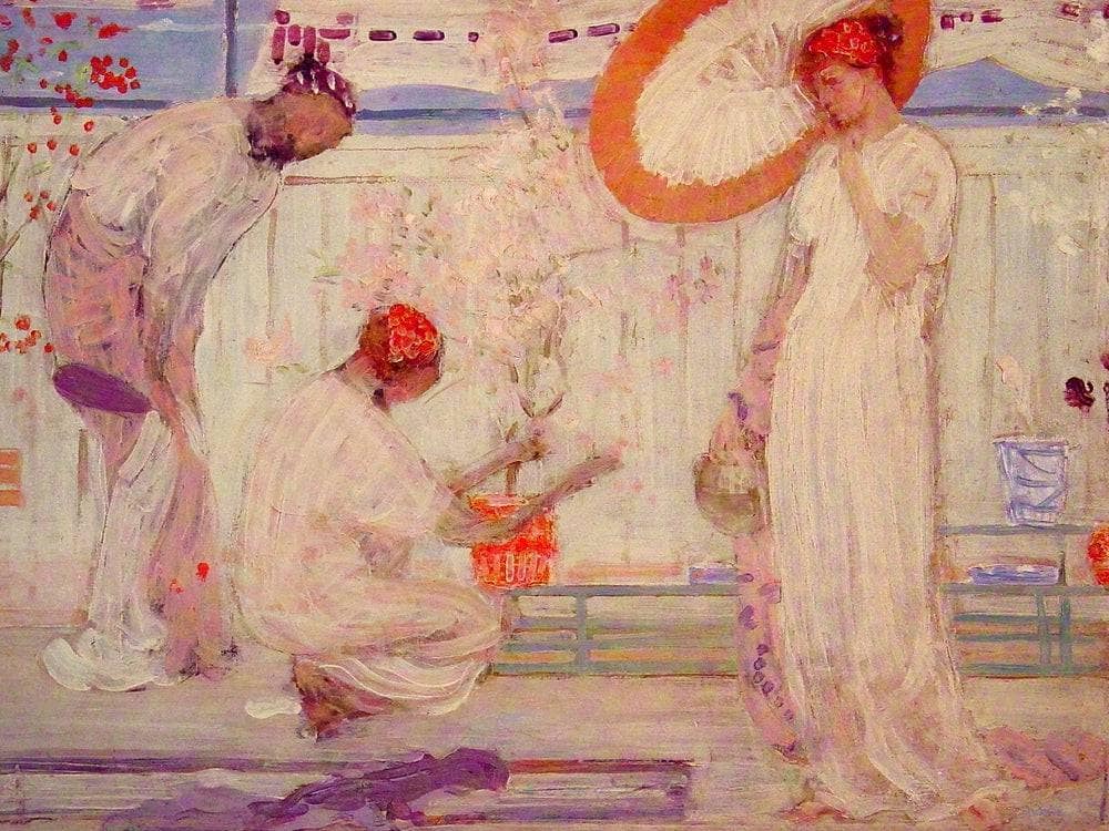 The White Symphony: Three Girls by James McNeill Whistler — hand-painted portrait oil painting reproduction on canvas