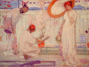 The White Symphony: Three Girls by James McNeill Whistler — group oil painting wall art, Symbolism