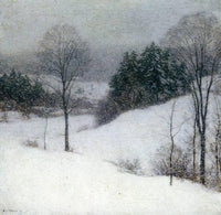 The White Veil by Willard Metcalf — hand-painted botanical oil painting reproduction on canvas