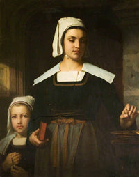 The Widow's Mite by Émile Auguste Hublin — hand-painted portrait oil painting reproduction on canvas