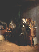 The Widow by Pavel Fedotov — male oil painting wall art, Realism