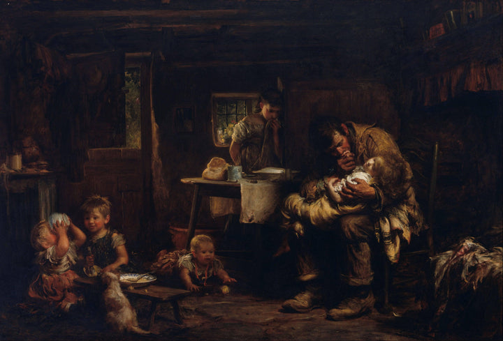 The Widower by Luke Fildes — hand-painted cultural oil painting reproduction on canvas