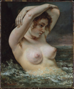 The Woman in the Waves (The Bather) - Gustave Courbet