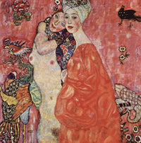 The Women Friends by Gustav Klimt — hand-painted abstract oil painting reproduction on canvas