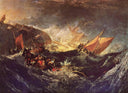 The Wreck of a Transport Ship by J.M.W. Turner — ships oil painting wall art, Romanticism