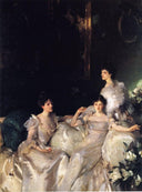 The Wyndham Sisters by John Singer Sargent — hand-painted portrait oil painting reproduction on canvas