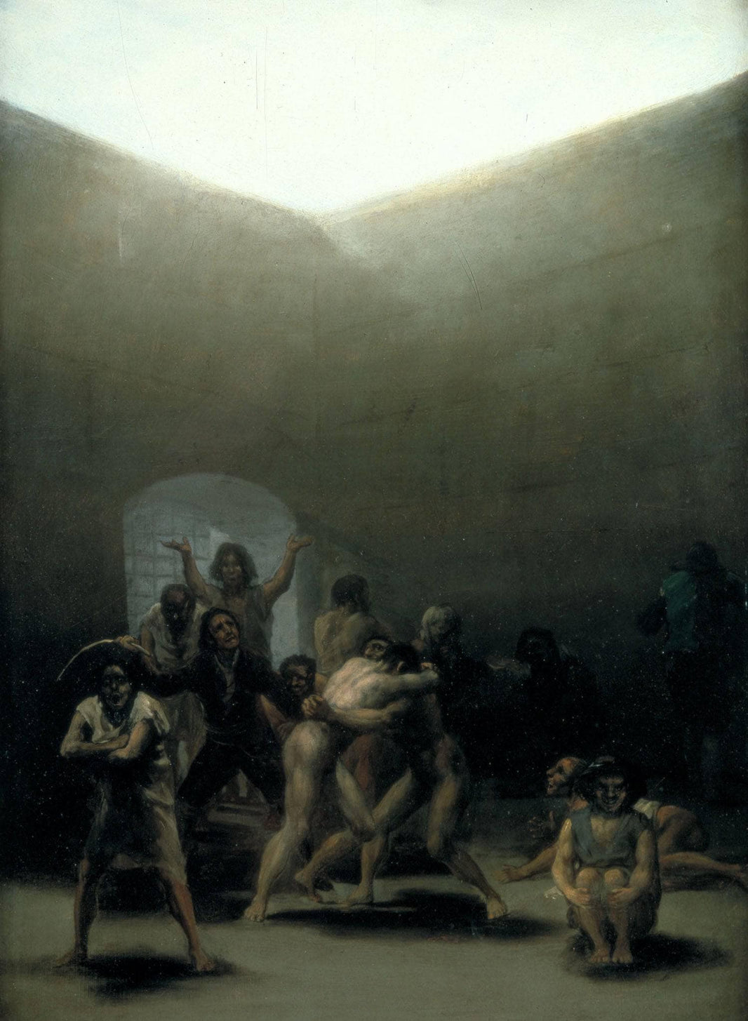 The Yard of a Madhouse by Francisco Goya — hand-painted cultural oil painting reproduction on canvas
