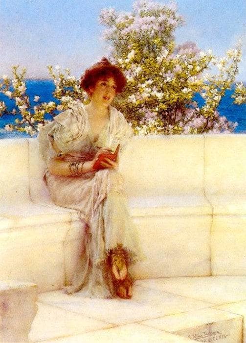 The Year s at the Spring. All s Right with the World by Sir Lawrence Alma-Tadema — hand-painted portrait oil painting reproduction on canvas