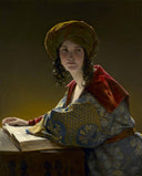The young eastern woman by Friedrich von Amerling — female oil painting wall art, Romanticism