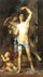 The Young Man and Death in living room