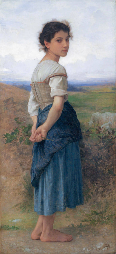 The Young Shepherdess by William-Adolphe Bouguereau — oil painting reproduction