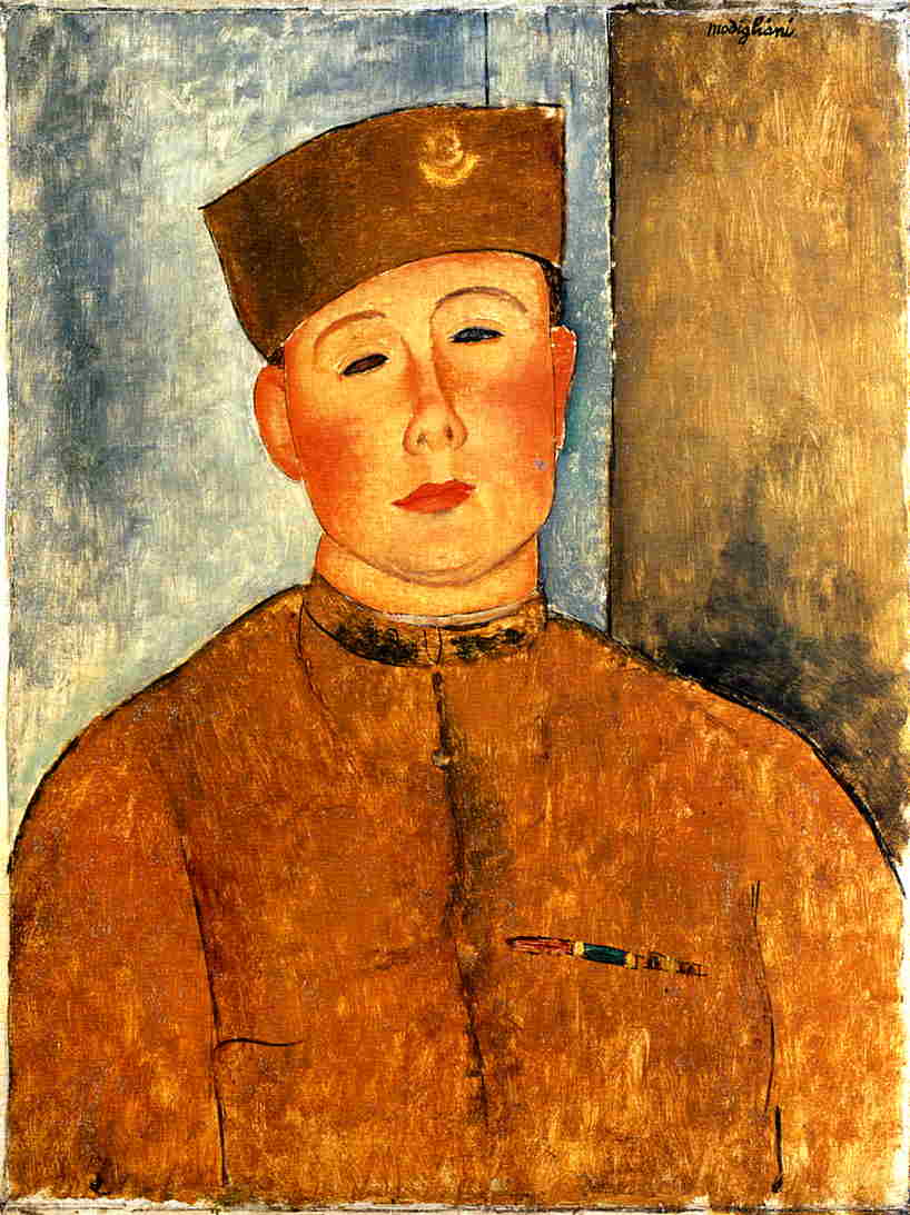 The Zouave by Amedeo Modigliani — hand-painted portrait oil painting reproduction on canvas