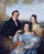 Théodore Joseph Jonet and his two daughters in study