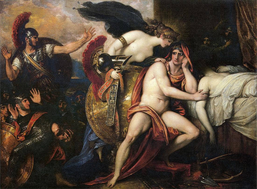 Thetis Bringing the Armor to Achilles by Benjamin West — hand-painted cultural oil painting reproduction on canvas
