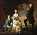 Thomas and Martha Neate, with Tutor by Joshua Reynolds — male oil painting wall art, Rococo