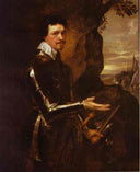 Thomas Wentworth, 1st Earl of Strafford in an Armor by Anthony van Dyck — hand-painted portrait oil painting reproduction on canvas